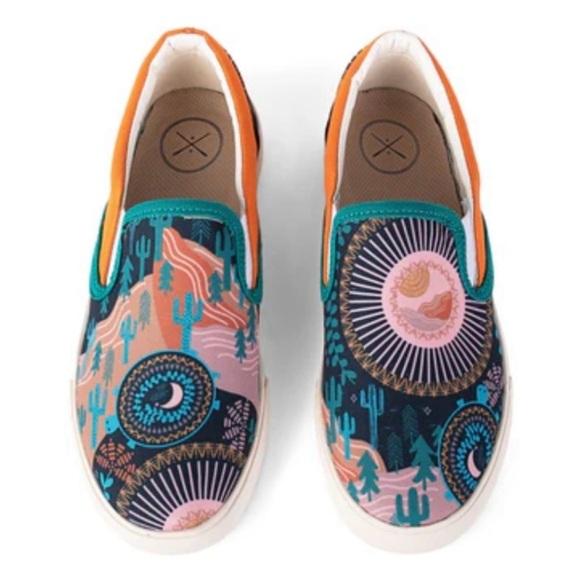 Inkkas Socorro Slip On Sneakers Canvas Men’s Size 5.5 Dessert Cactus Loafers - Picture 1 of 12